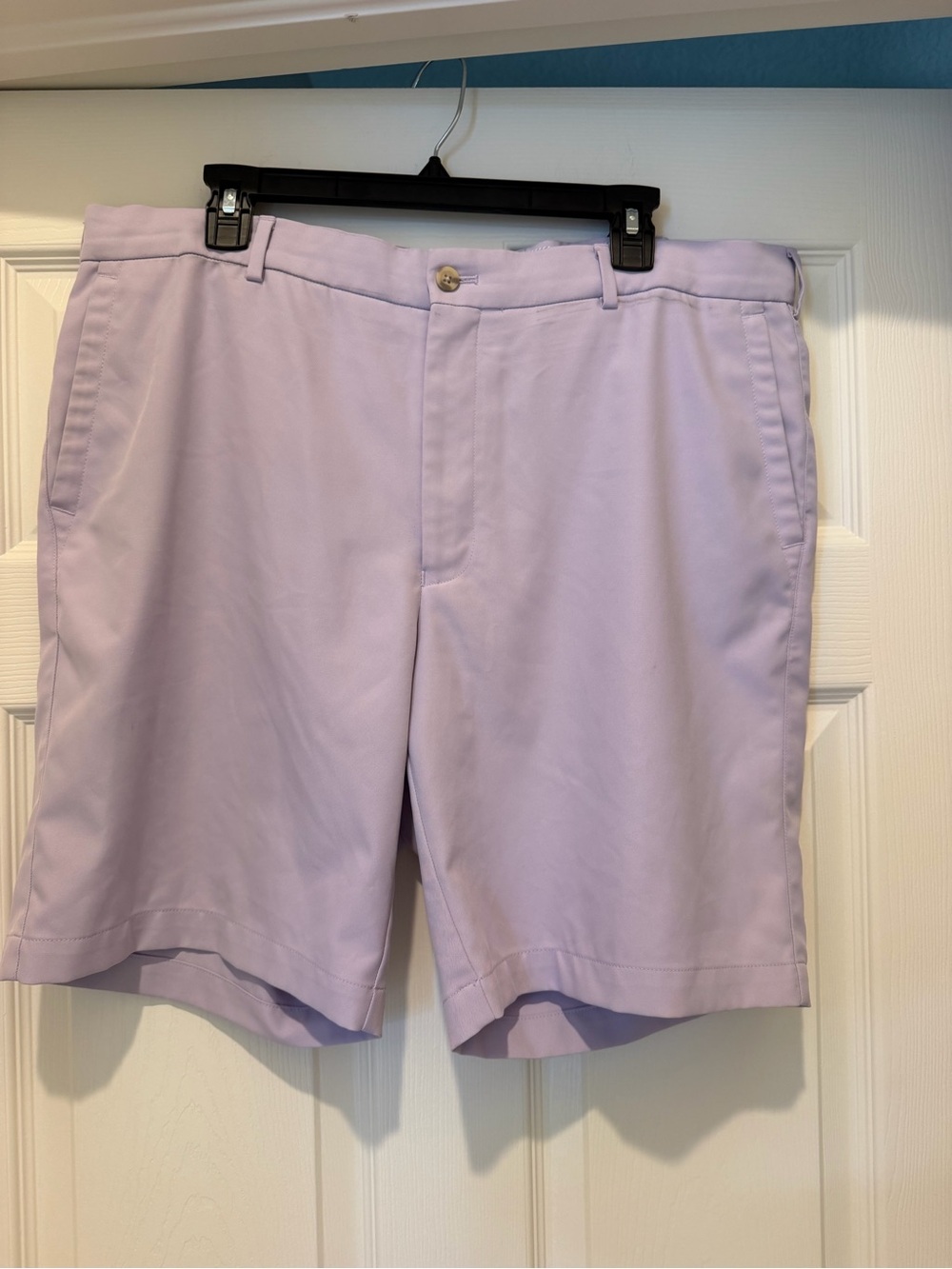 Peter Millar Light Lavender Flat-Front Shorts